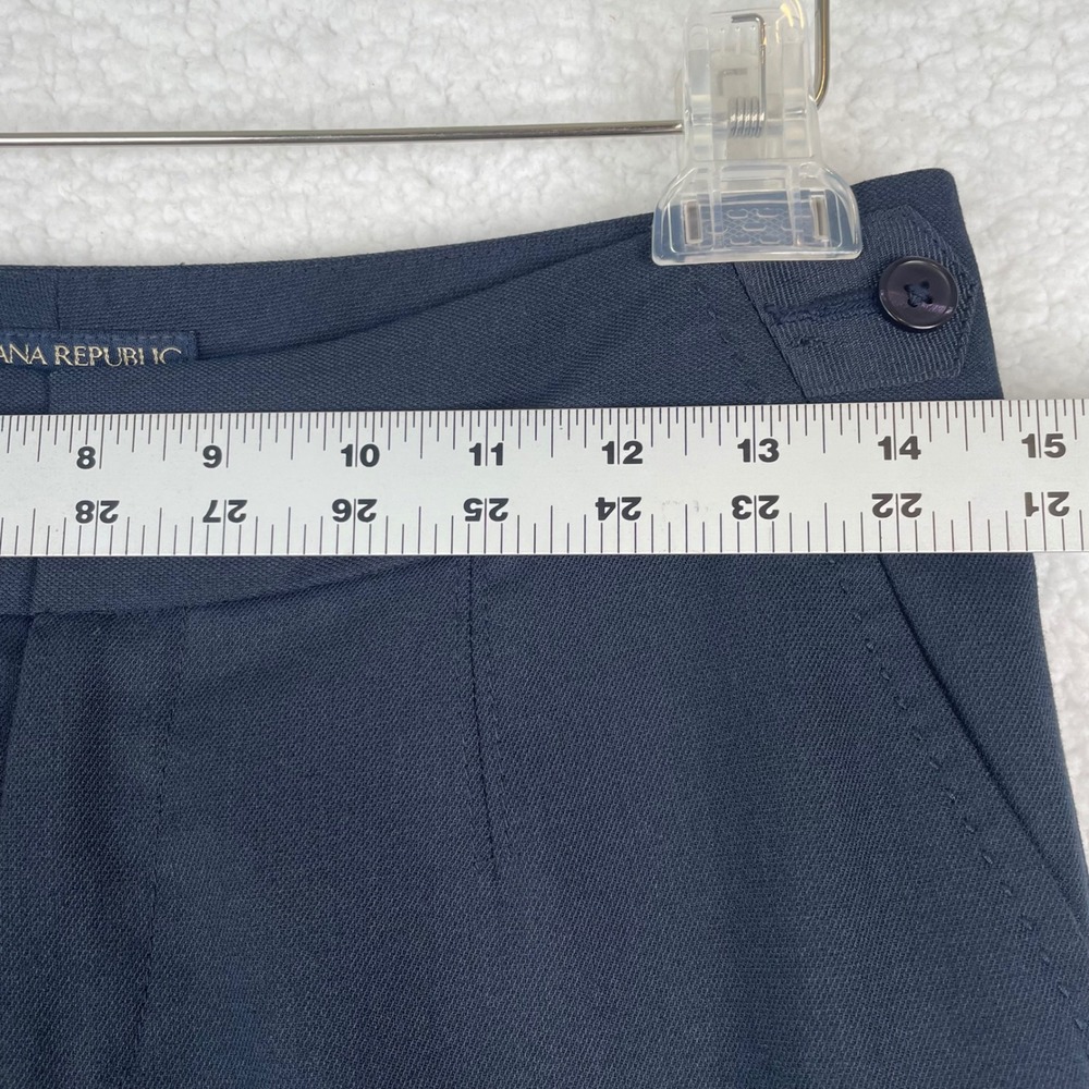 Banana Republic Jackson Fit Navy Blue Dress Pants Womens 0 Bootcut Mid Rise Work - Picture 7 of 13